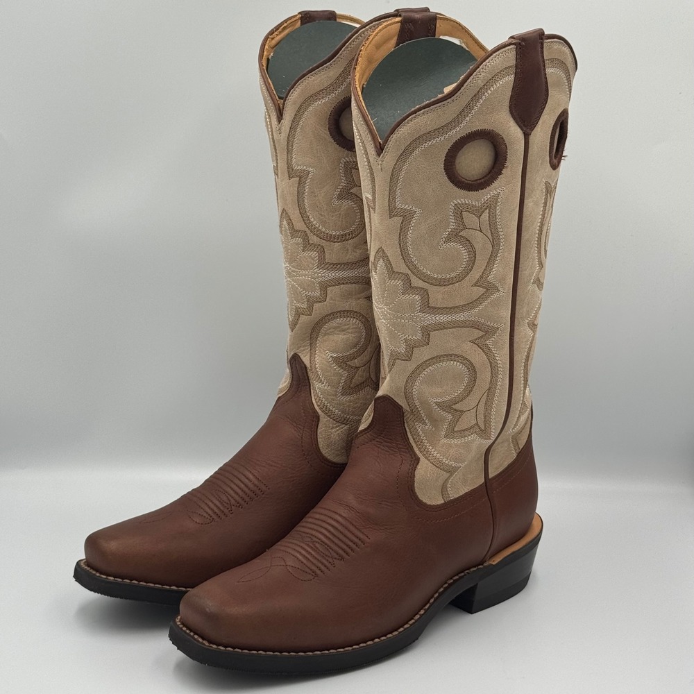 NEW WITH BOX Tecovas Cafe & Pearl The Marion Cowhide Western Boots Women's 7